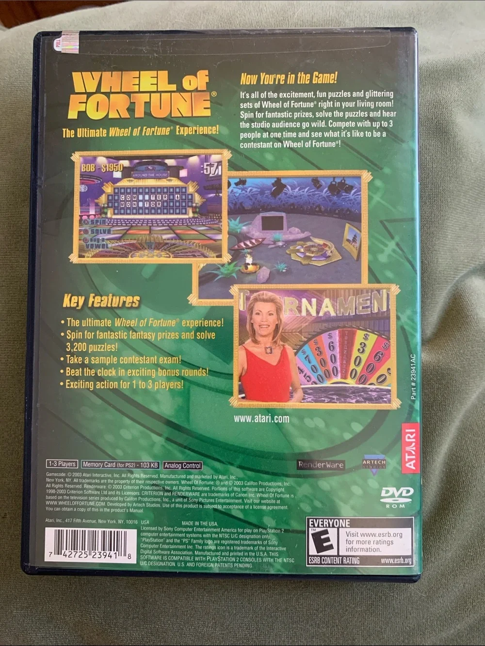 Wheel of Fortune (PlayStation 2) - Green/Red Cover